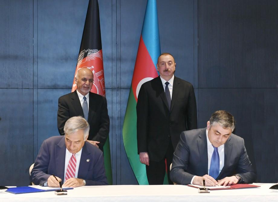 Prezident İlham Əliyev Əfqanıstan Prezidenti Məhəmməd Əşrəf Qani ilə görüşüb (FOTO) (YENİLƏNİB)