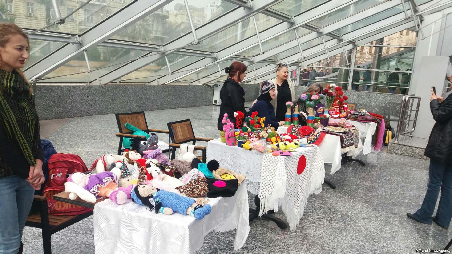 Bakı Metropoliteni əlil uşaqlara dəstək sərgisi keçirib (FOTO)