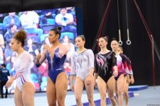 Bakıda idman gimnastikası üzrə Dünya Kubokunda ikinci yarış günü başladı (FOTO)