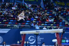 Milli Gimnastika Arenasında idman gimnastikası üzrə Dünya Kuboku çərçivəsində yarışlar davam edir (FOTO)