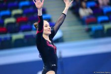Milli Gimnastika Arenasında idman gimnastikası üzrə Dünya Kuboku çərçivəsində yarışlar davam edir (FOTO)