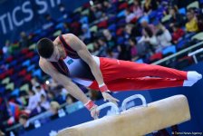 Milli Gimnastika Arenasında idman gimnastikası üzrə Dünya Kuboku çərçivəsində yarışlar davam edir (FOTO)