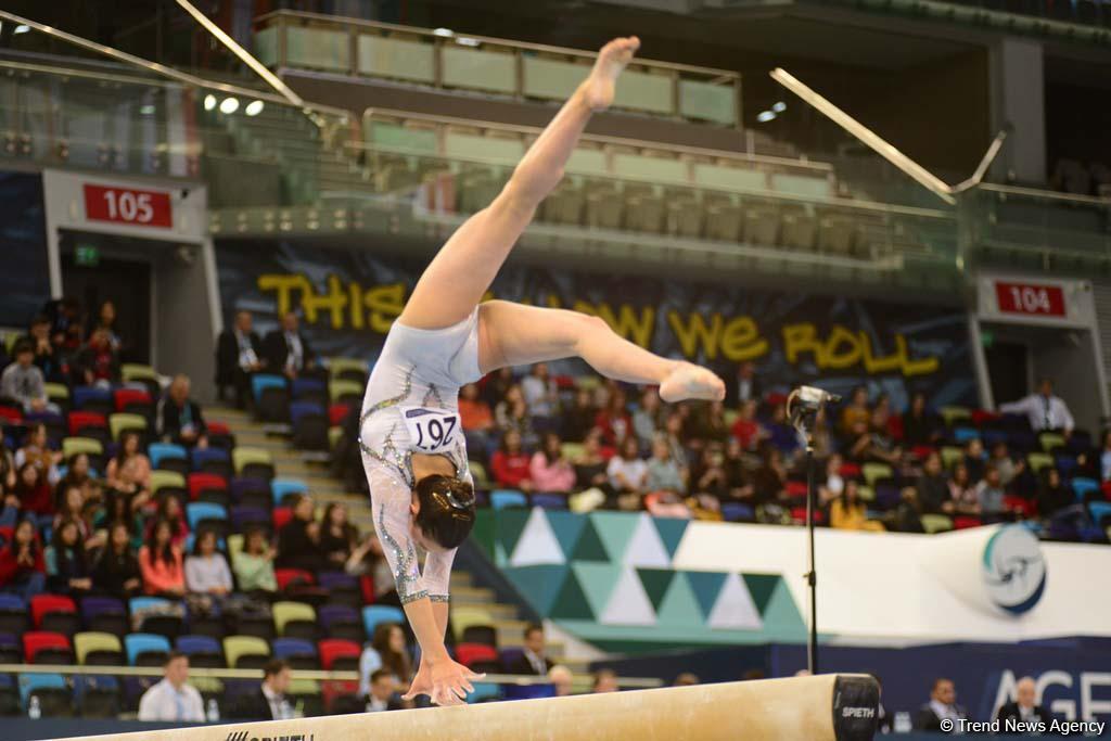 Bakıda idman gimnastikası üzrə Dünya Kubokunda ikinci yarış günü başladı (FOTO)