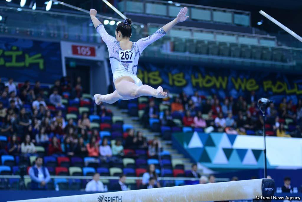 Bakıda idman gimnastikası üzrə Dünya Kubokunda ikinci yarış günü başladı (FOTO)