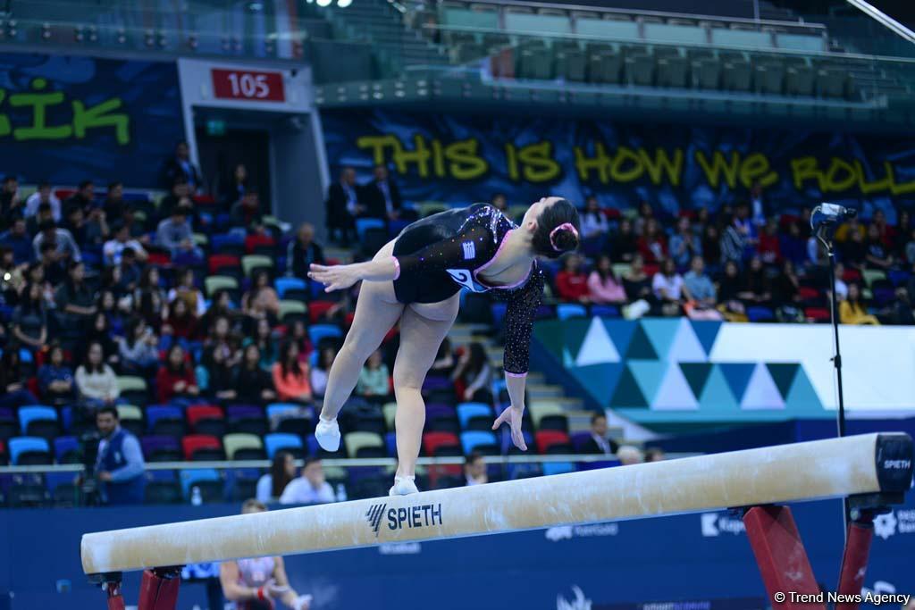 Bakıda idman gimnastikası üzrə Dünya Kubokunda ikinci yarış günü başladı (FOTO)