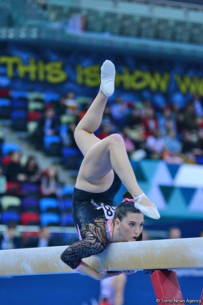Bakıda idman gimnastikası üzrə Dünya Kubokunda ikinci yarış günü başladı (FOTO)