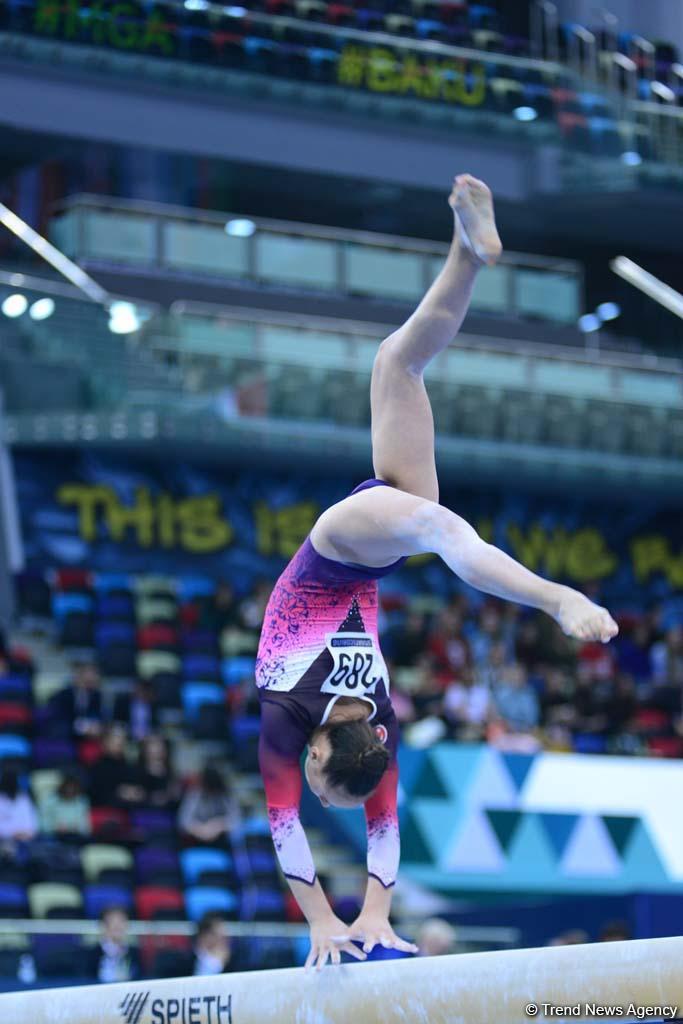 Bakıda idman gimnastikası üzrə Dünya Kubokunda ikinci yarış günü başladı (FOTO)