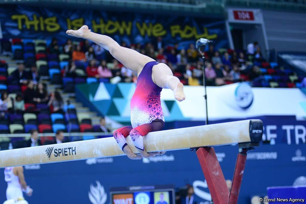 Bakıda idman gimnastikası üzrə Dünya Kubokunda ikinci yarış günü başladı (FOTO)