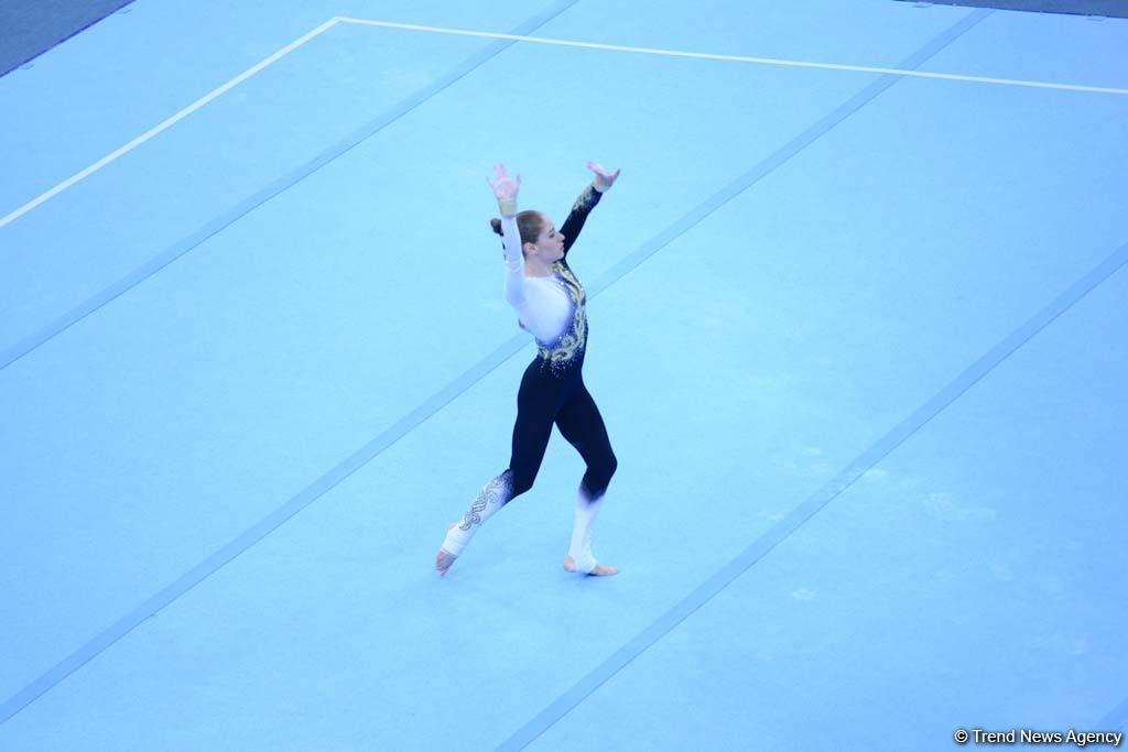 Milli Gimnastika Arenasında idman gimnastikası üzrə Dünya Kuboku çərçivəsində yarışlar davam edir (FOTO)
