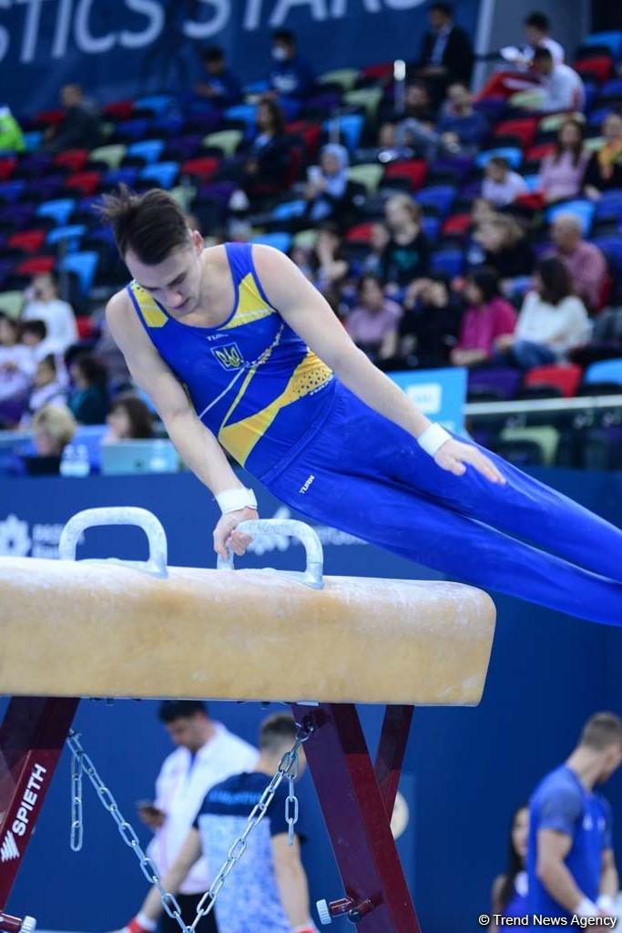 Milli Gimnastika Arenasında idman gimnastikası üzrə Dünya Kuboku çərçivəsində yarışlar davam edir (FOTO)