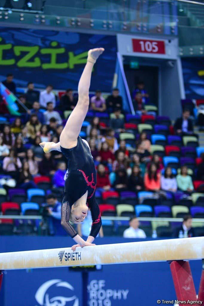 Milli Gimnastika Arenasında idman gimnastikası üzrə Dünya Kuboku çərçivəsində yarışlar davam edir (FOTO)