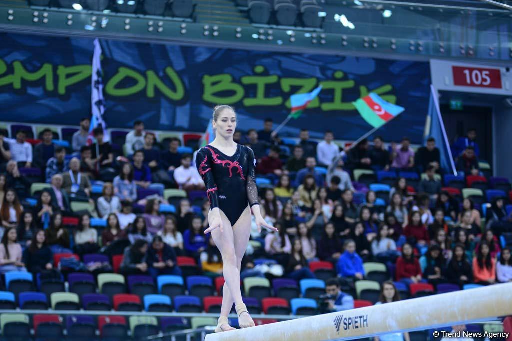 Milli Gimnastika Arenasında idman gimnastikası üzrə Dünya Kuboku çərçivəsində yarışlar davam edir (FOTO)
