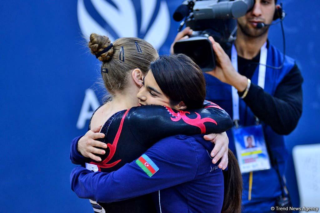 Milli Gimnastika Arenasında idman gimnastikası üzrə Dünya Kuboku çərçivəsində yarışlar davam edir (FOTO)