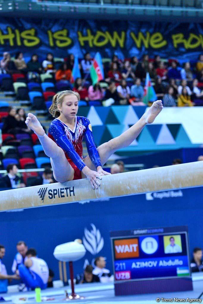 Milli Gimnastika Arenasında idman gimnastikası üzrə Dünya Kuboku çərçivəsində yarışlar davam edir (FOTO)