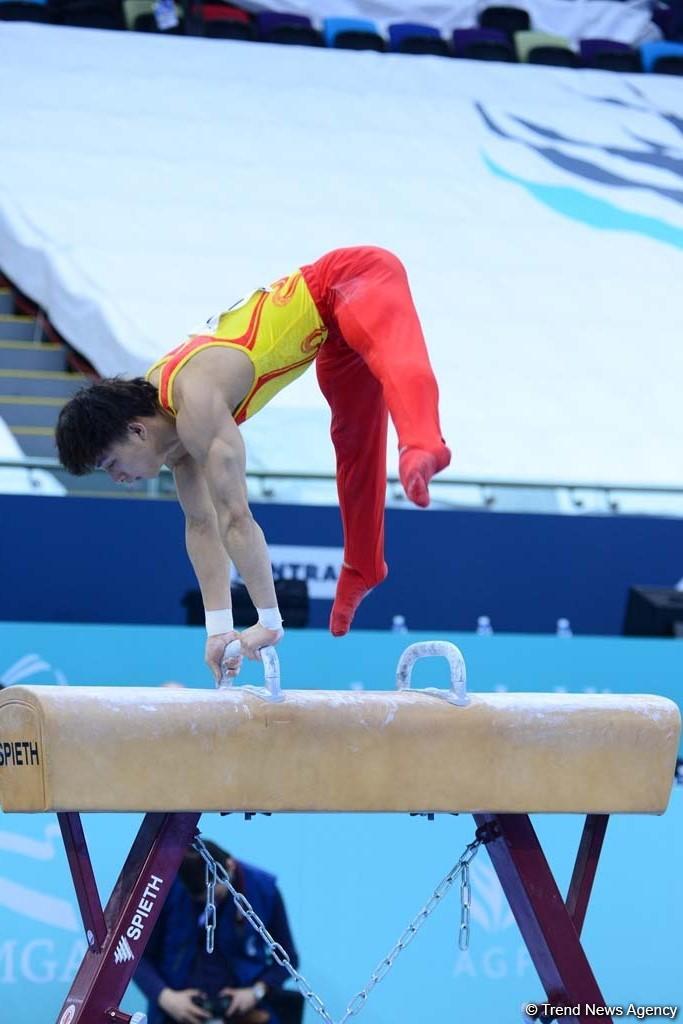 Milli Gimnastika Arenasında idman gimnastikası üzrə Dünya Kuboku çərçivəsində yarışlar davam edir (FOTO)
