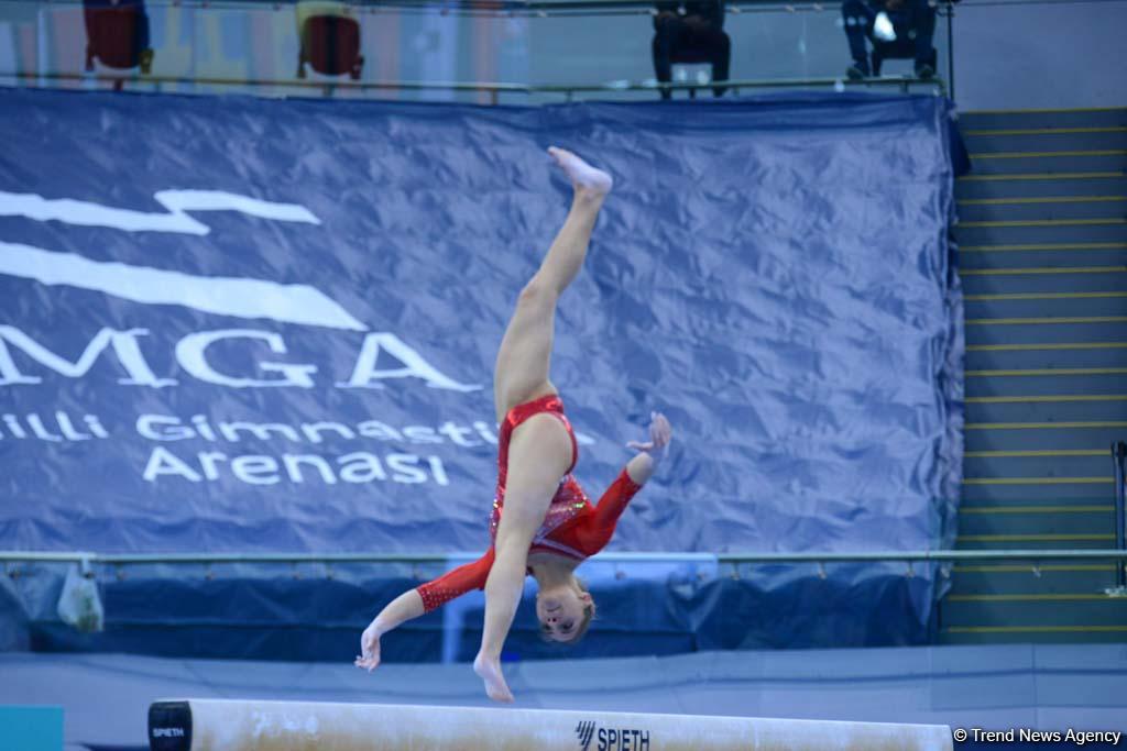Milli Gimnastika Arenasında idman gimnastikası üzrə Dünya Kuboku çərçivəsində yarışlar davam edir (FOTO)