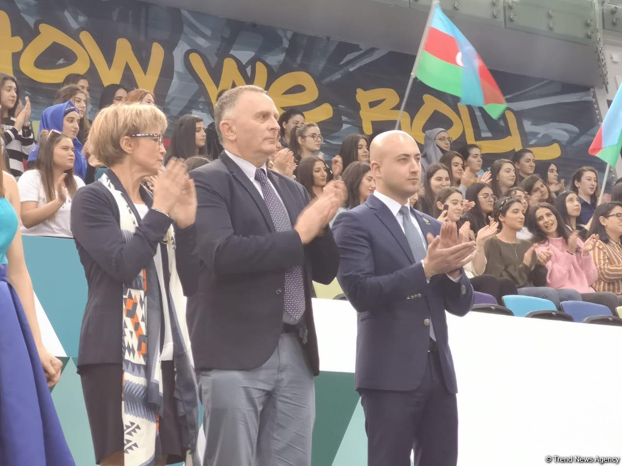 Bakıda Dünya Kubokunda sərbəst hərəkətlərin yekunu üzrə qalib gimnastlar müəyyənləşib (FOTO/VİDEO)