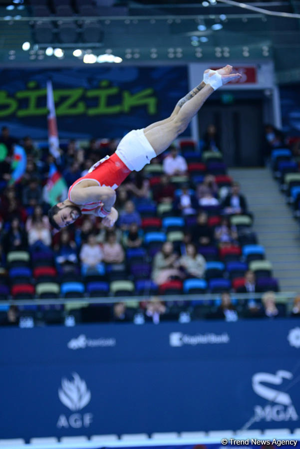 Bakıda idman gimnastikası üzrə Dünya Kubokunda final mərhələsi başladı (FOTO)