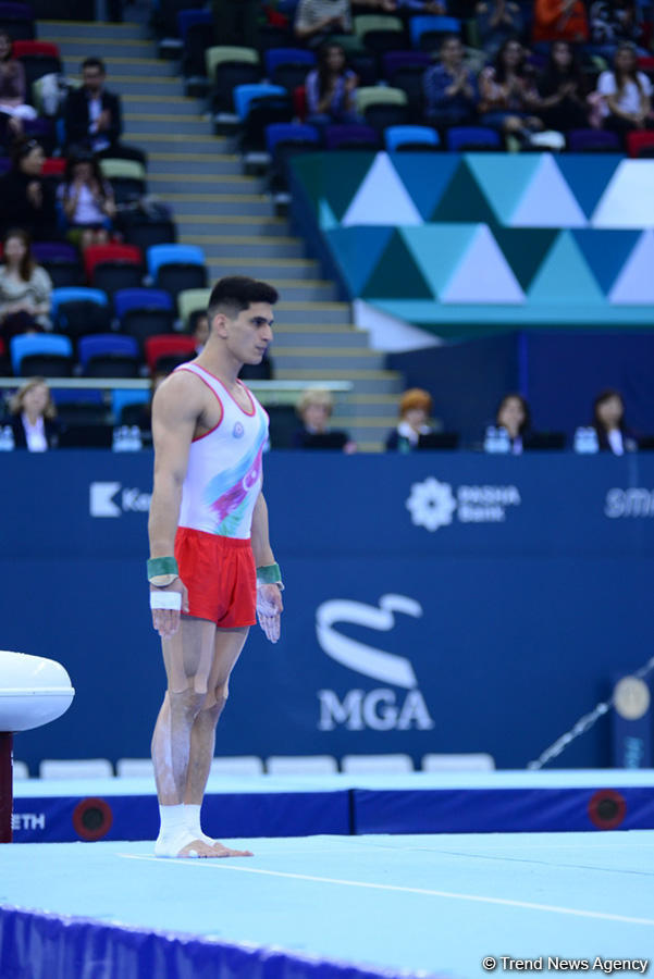 Bakıda idman gimnastikası üzrə Dünya Kubokunda final mərhələsi başladı (FOTO)