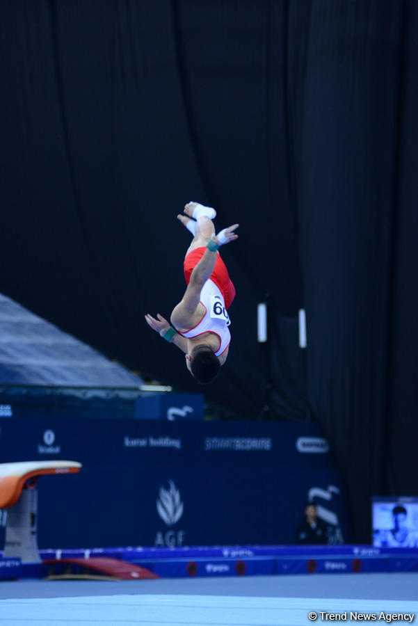 Bakıda idman gimnastikası üzrə Dünya Kubokunda final mərhələsi başladı (FOTO)