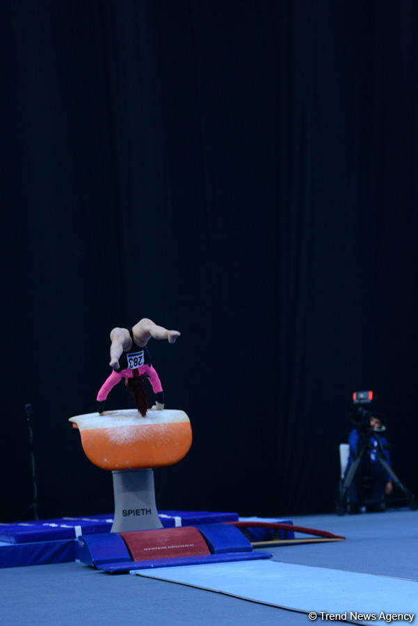 Bakıda idman gimnastikası üzrə Dünya Kubokunda final mərhələsi başladı (FOTO)