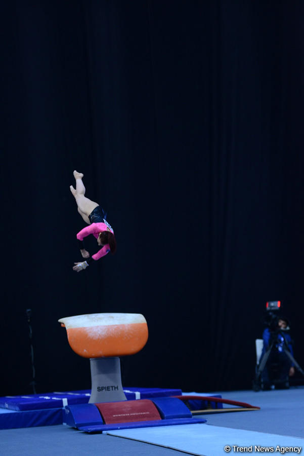 Bakıda idman gimnastikası üzrə Dünya Kubokunda final mərhələsi başladı (FOTO)