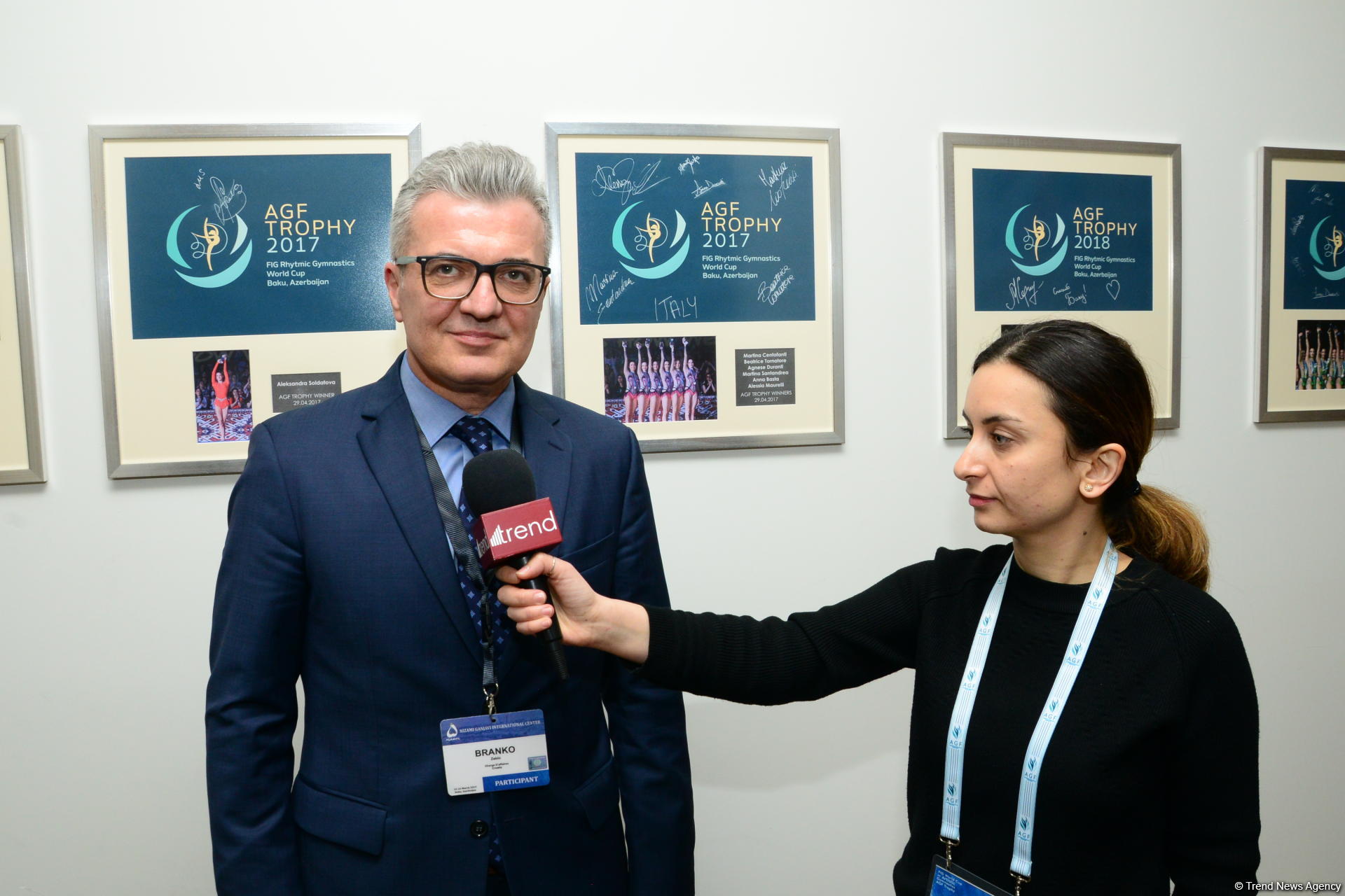 Xorvatiyalı diplomat: Azərbaycanın Milli Gimnastika Arenası möhtəşəmdir (FOTO)