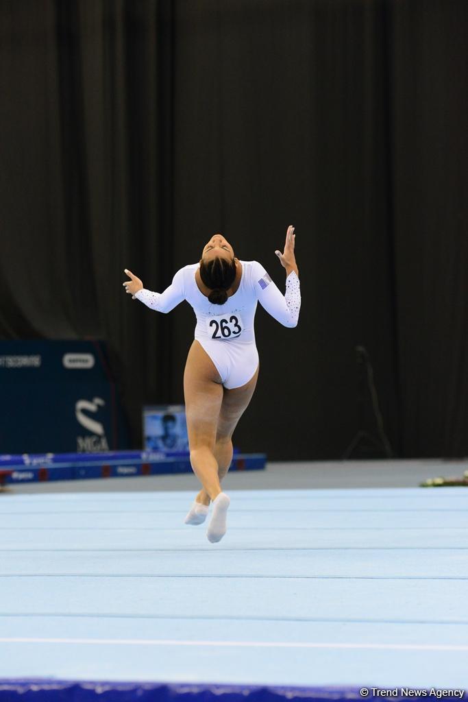 Milli Gimnastika Arenasında idman gimnastikası üzrə Dünya Kubokunun final yarışları (FOTO)