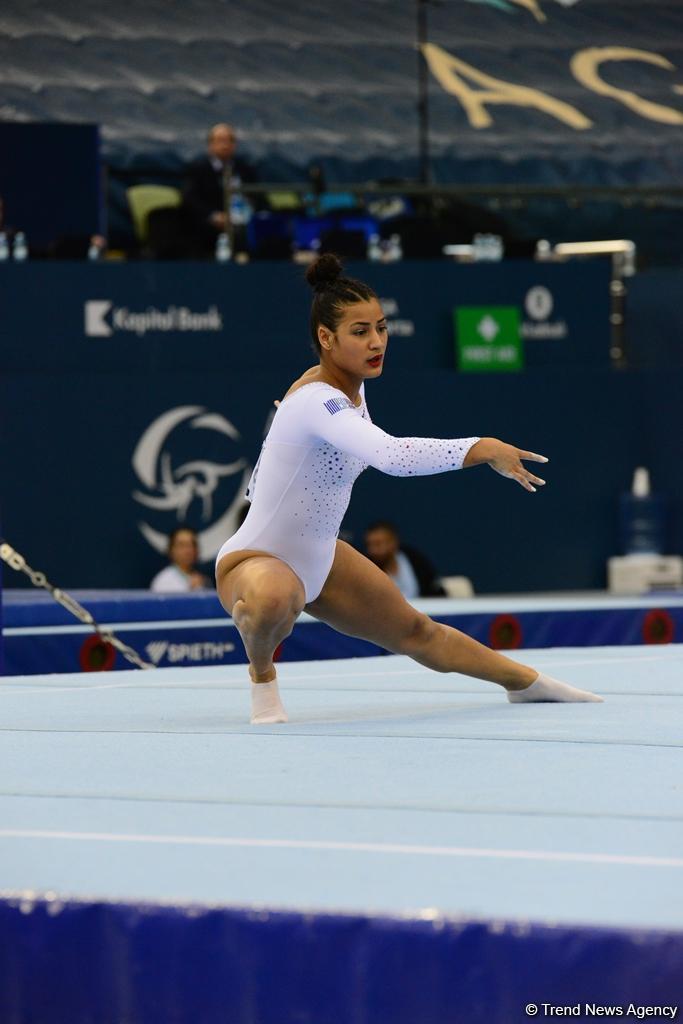 Milli Gimnastika Arenasında idman gimnastikası üzrə Dünya Kubokunun final yarışları (FOTO)