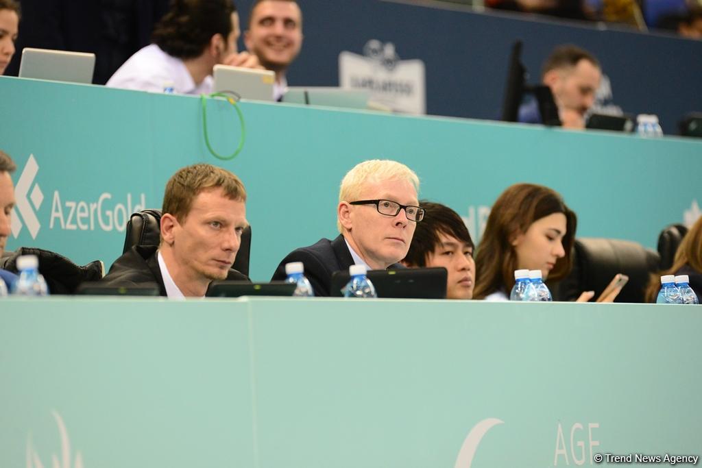 Milli Gimnastika Arenasında idman gimnastikası üzrə Dünya Kubokunun final yarışları (FOTO)