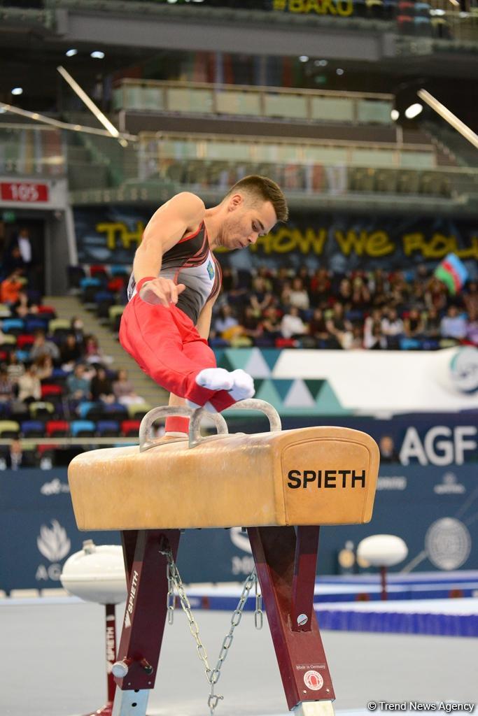 Milli Gimnastika Arenasında idman gimnastikası üzrə Dünya Kubokunun final yarışları (FOTO)