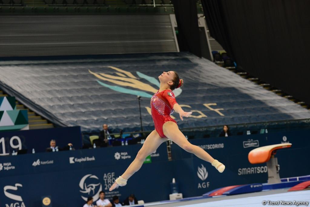 Milli Gimnastika Arenasında idman gimnastikası üzrə Dünya Kubokunun final yarışları (FOTO)