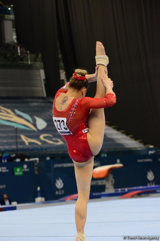 Milli Gimnastika Arenasında idman gimnastikası üzrə Dünya Kubokunun final yarışları (FOTO)