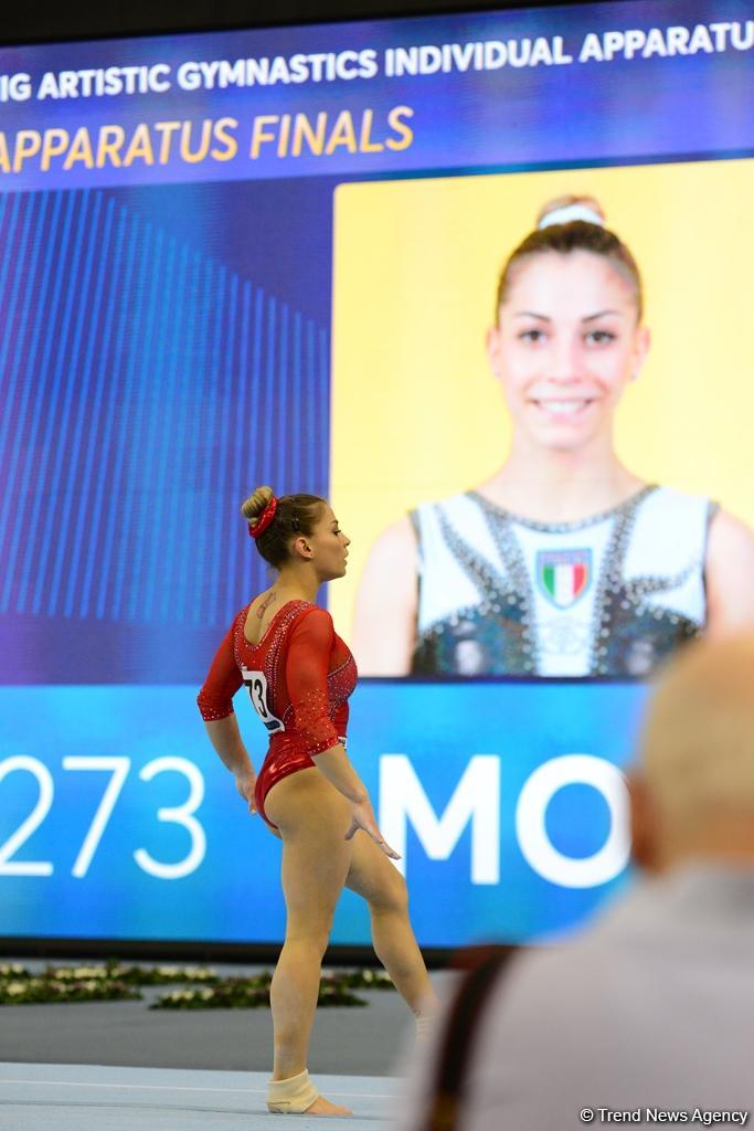 Milli Gimnastika Arenasında idman gimnastikası üzrə Dünya Kubokunun final yarışları (FOTO)