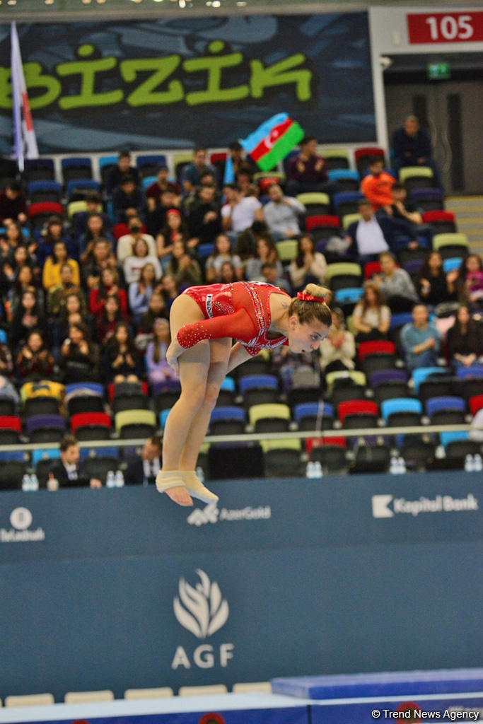 Milli Gimnastika Arenasında idman gimnastikası üzrə Dünya Kubokunun final yarışları (FOTO)