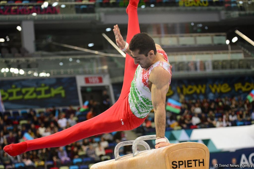 Milli Gimnastika Arenasında idman gimnastikası üzrə Dünya Kubokunun final yarışları (FOTO)