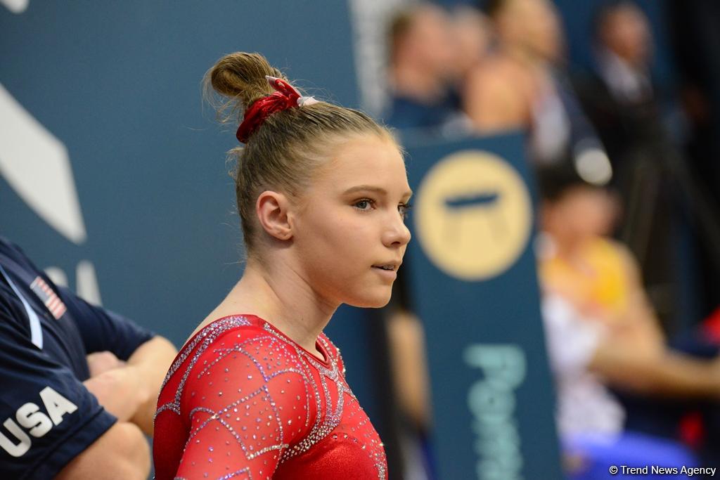 Milli Gimnastika Arenasında idman gimnastikası üzrə Dünya Kubokunun final yarışları (FOTO)