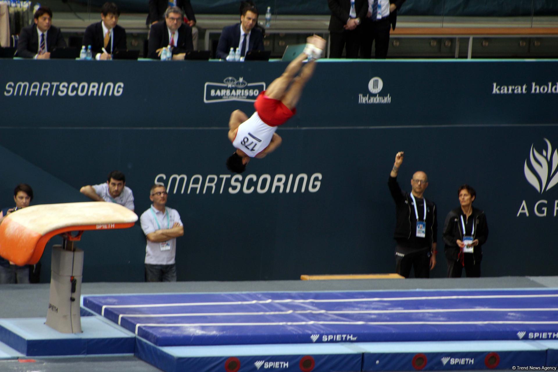 Bakıda kişi gimnastlar arasında dayaqlı tullanma yarışının qalibləri məlum oldu
