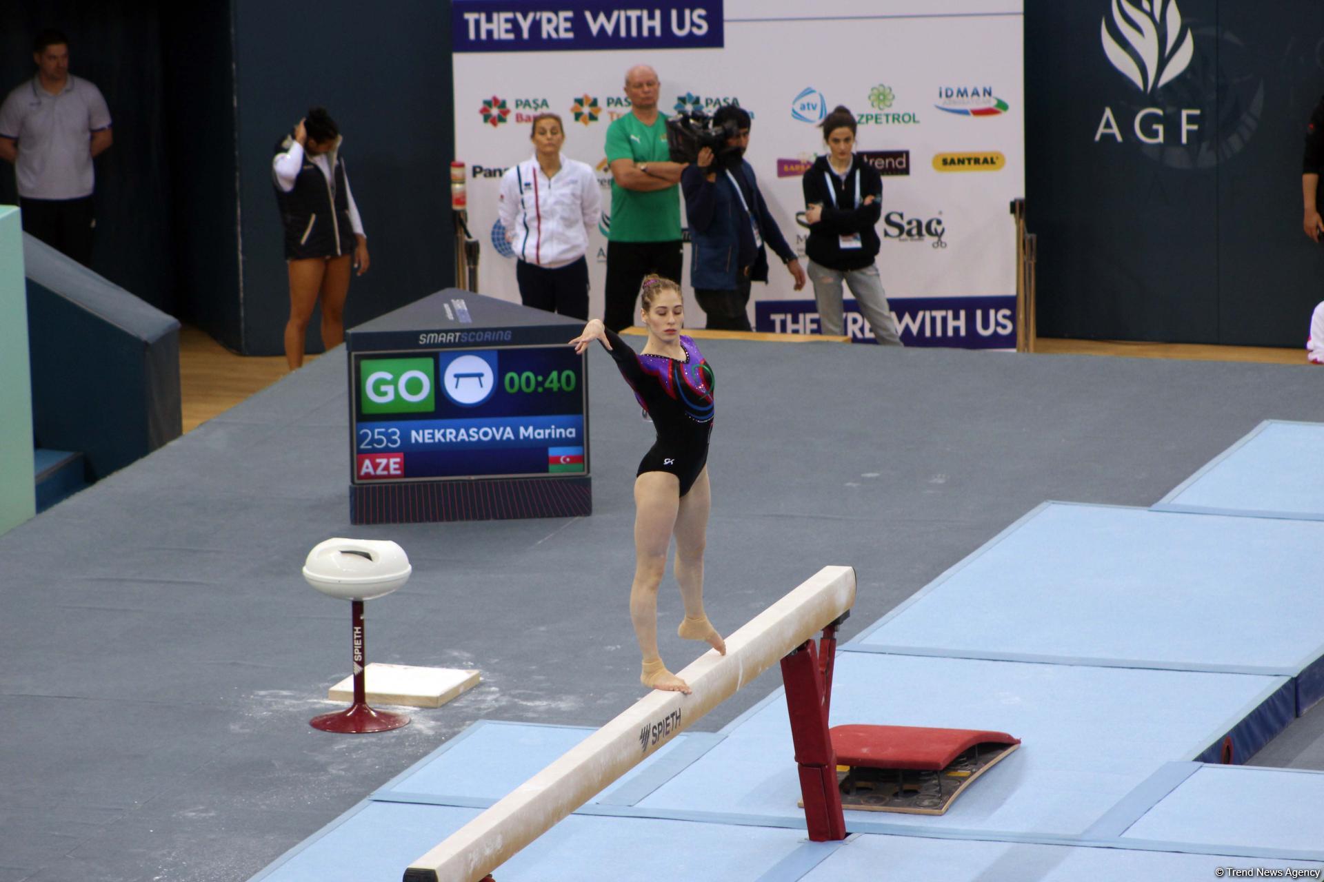 Bakıda gimnastika tirində hərəkətlərin yekunu üzrə ən güclülər müəyyən olunub