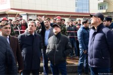 Fövqəladə hallar naziri yanğın baş verən əraziyə gəlib
