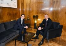Prezident İlham Əliyev Vyanada Avstriyanın Federal Kansleri Sebastian Kurts ilə görüşüb (FOTO) (YENİLƏNİB)