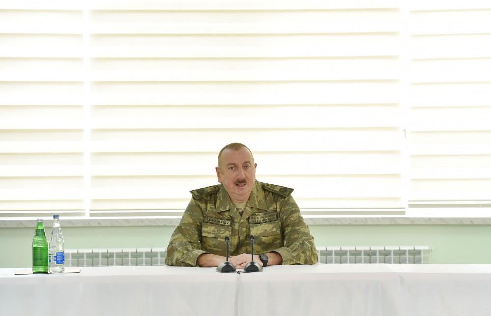 Prezident İlham Əliyev: Aprel döyüşləri bütün dünyaya göstərdi ki, Azərbaycan Ordusu ən yüksək keyfiyyətlərə malikdir və istənilən anda istənilən vəzifəni icra edə bilər