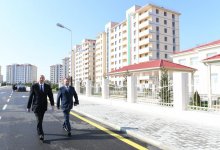 Prezident İlham Əliyev Kürdəxanıda məcburi köçkün ailələri üçün yeni yaşayış kompleksinin açılışında iştirak edib (FOTO) (YENİLƏNİB 3)