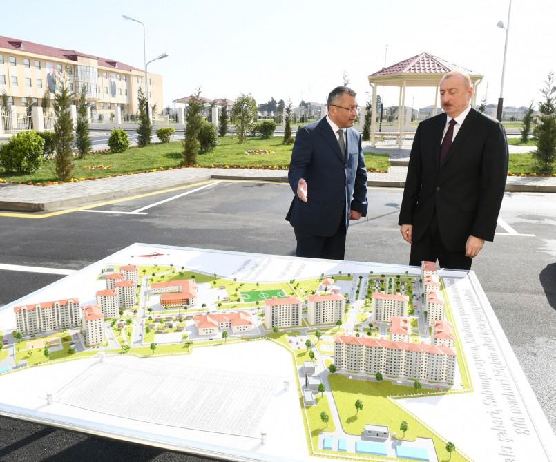 Prezident İlham Əliyev Kürdəxanıda məcburi köçkün ailələri üçün yeni yaşayış kompleksinin açılışında iştirak edib (FOTO) (YENİLƏNİB 3)