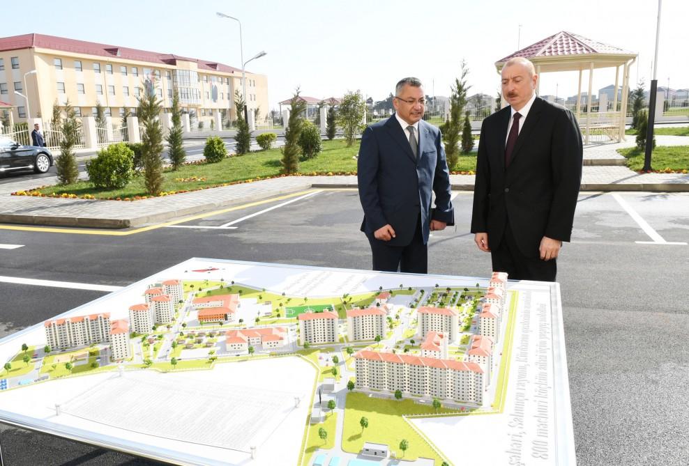 Prezident İlham Əliyev Kürdəxanıda məcburi köçkün ailələri üçün yeni yaşayış kompleksinin açılışında iştirak edib (FOTO) (YENİLƏNİB 3)