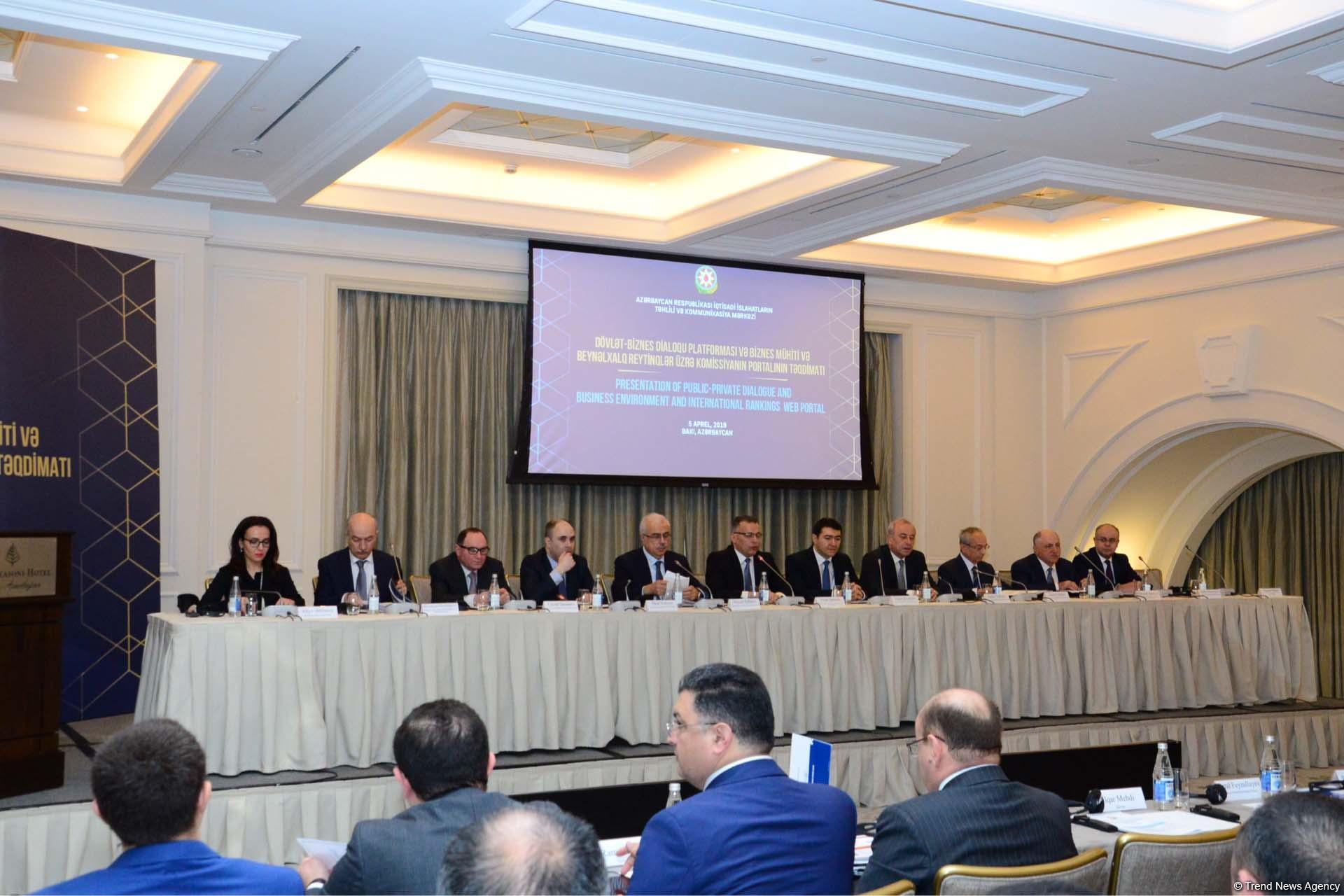 Bakıda Dövlət-Biznes Dialoqu Platformasının təqdimatı keçirilir (FOTO) (YENİLƏNİB)