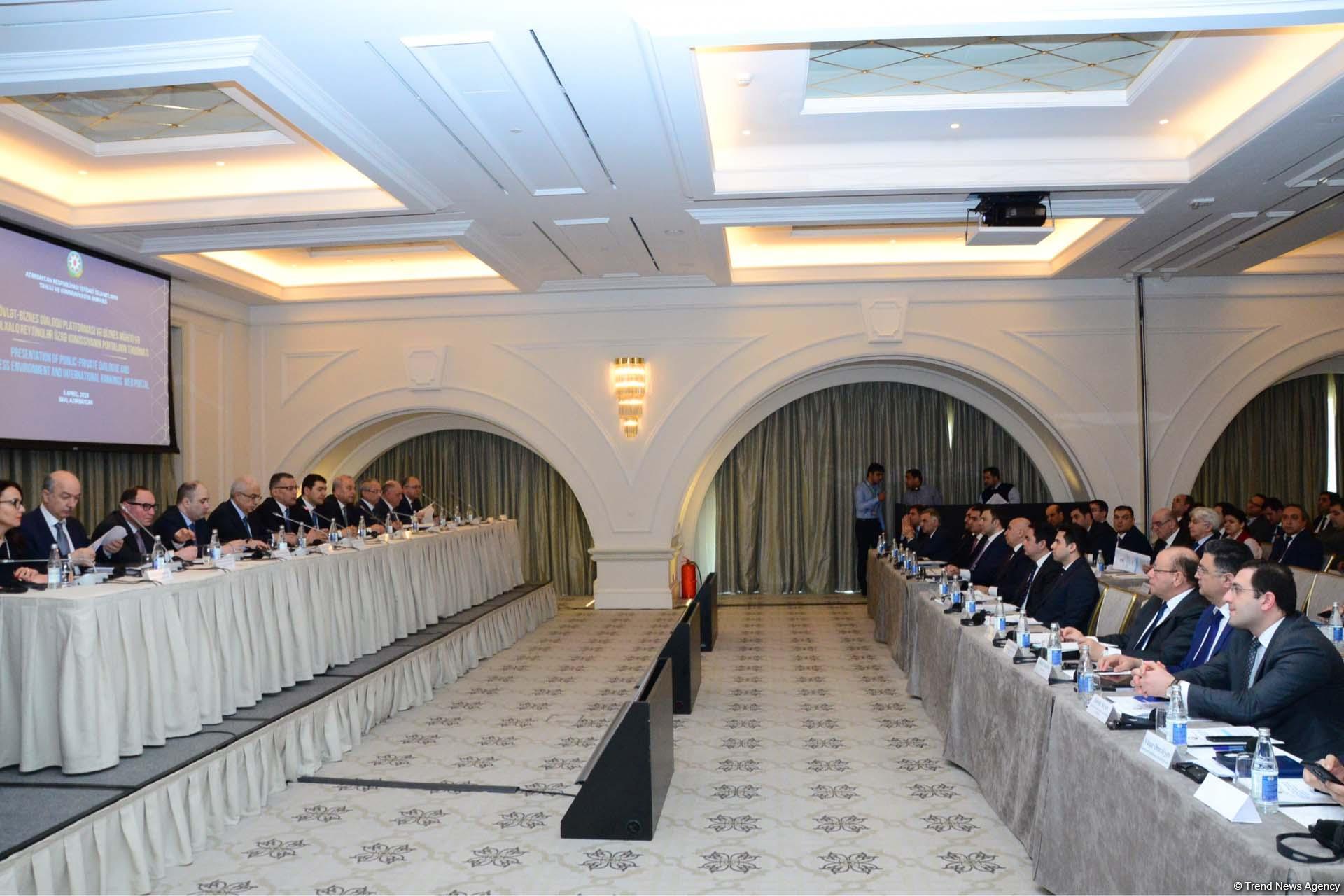 Bakıda Dövlət-Biznes Dialoqu Platformasının təqdimatı keçirilir (FOTO) (YENİLƏNİB)