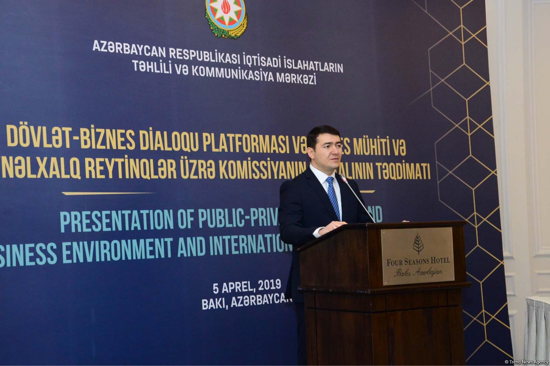 Bakıda Dövlət-Biznes Dialoqu Platformasının təqdimatı keçirilir (FOTO) (YENİLƏNİB)