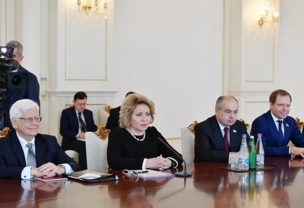 Valentina Matviyenko: Rusiya-Azərbaycan münasibətlərində həlledici rol ölkələrin prezidentlərinə məxsusdur