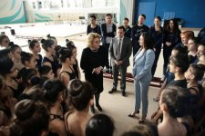 Valentina Matviyenko bədii gimnastika üzrə milli komandamızla görüşüb (FOTO)